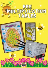 🐝Bee Multiplication Tables – Association and Cutting Activity🐝