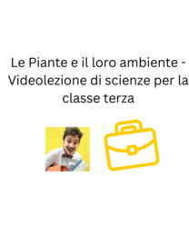 Le Piante e il loro ambiente - Videolezione di scienze per la classe terza di Scuola Primaria.