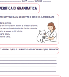 Soggetti e predicati in azione: verifica per bambini di quinta