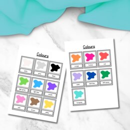 Flashcards dei colori in inglese - Colours flashcards