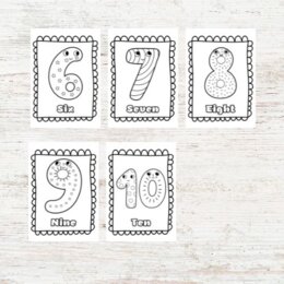 Coloring numbers - Numeri in inglese da colorare