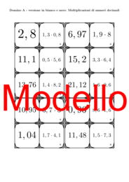 Domino - Moltiplicazioni di numeri decimali | Attività Matematica