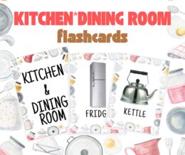 english flashcards - KITCHEN, DINING ROOM