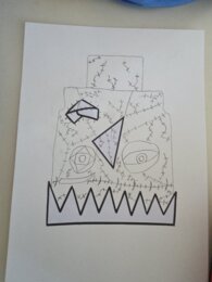 HALLOWEEN PICASSO DISEGNO FRANKENSTEIN STREGA