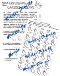GIORNATA CALZINI SPAIATI CLASSE PRIMA