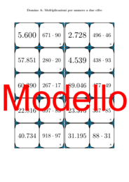 Domino - Moltiplicazioni per numero a due cifre | Attività Matematica