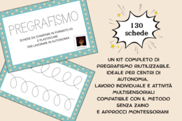 PREGRAFISMO - 130 schede da stampare e plastificare per dire addio alle fotocopie!!!