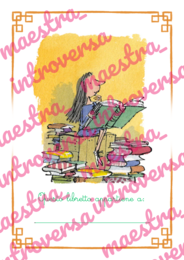 Libretto relativo al libro "Matilde", di Roald Dahl