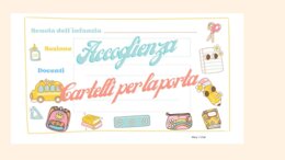 Accoglienza.Cartelli per la porta
