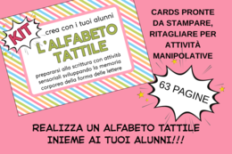 KIT CREA CON I TUOI ALUNNI L'ALFABETO TATTILE formato A5