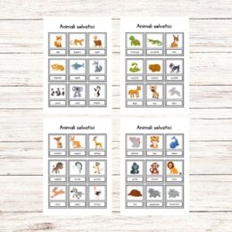 Flashcards animali selvatici in italiano