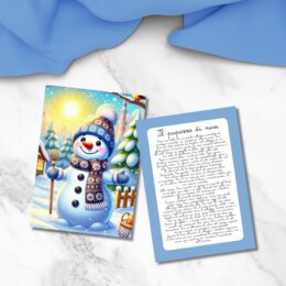Il pupazzo di neve - Storia in corsivo per bambini