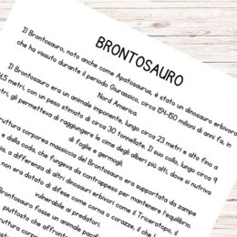 Schede didattiche sui dinosauri