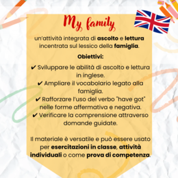 My family - ascolto e lettura + comprensione - classe terza