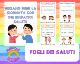 BACK TO SCHOOL - ACCOGLIENZA - FOGLI DEI SALUTI
