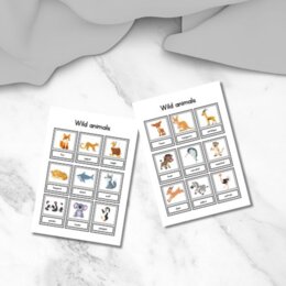 Wild animals flashcards