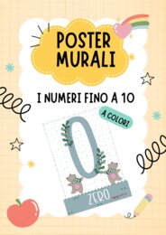 Poster murali dei numeri da zero a dieci