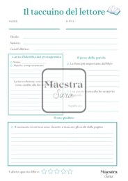 Scheda libro - Il taccuino del lettore