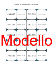 Domino - Addizioni fino a un milione | Attività Matematica