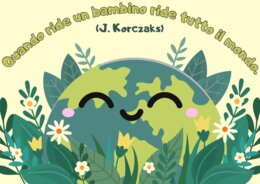 grafica  Quando-ride-un-bambino-ride-tutto-il-mondo