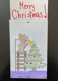 Biglietto di Natale con orsetto