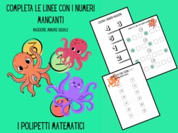 Schede di matematica – Maggiore, minore, uguale 🐙