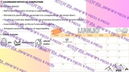 Calendario estivo: compito delle vacanze alternativo