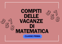 Compiti di Natale di matematica classe prima