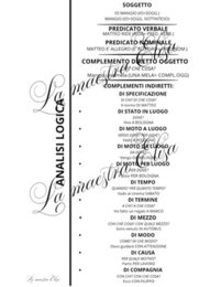 ANALISI LOGICA - ALETTA PER QUADERNO GRAMMATICA - compensativo