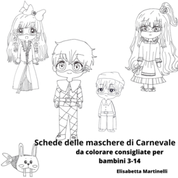 Schede delle maschere di Carnevale da colorare