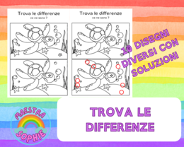 TROVA LE DIFFERENZE! 10 DISEGNI RIEMPITEMPO