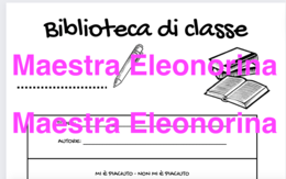 Scheda libro - biblioteca di classe