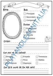 Taccuino dei personaggi