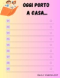 Check List dei compiti da portare a casa