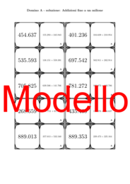 Domino - Addizioni fino a un milione | Attività Matematica