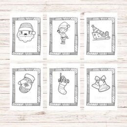 Disegni di Natale con parola da ripassare