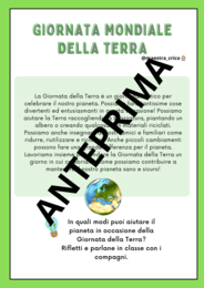 ATTIVITÀ PER LA GIORNATA MONDIALE DELLA TERRA Schede classe seconda