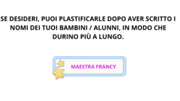 ETICHETTE NOMI
