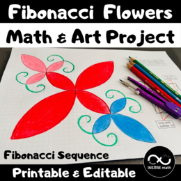 Fibonacci Day Math & Art Project Fibonacci Flowers Spiral Rectangle Golden Ratio