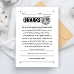 Lettura e comprensione in inglese - Sharks