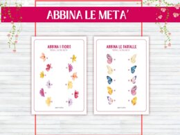 Attività di Logica di Primavera - Matematica prescolare - Trova l'intruso - Abbinamento di Coppie - Discriminazione visiva