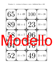 Domino | Addizioni fino a 100 | Attività Matematica