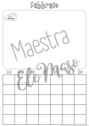 Calendario per la classe - da costruire e personalizzare