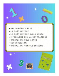 Quaderno operativo di Matematica con kit di 20 schede in b/n - Classe Prima - 2° Parte: i Numeri fino al 19, insiemi, prime operazioni e problemi.
