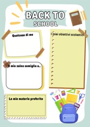 Back to school - Accoglienza