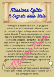 DETECTIVE DEL TEMPO: Missione Egitto –  Kit Supplenza Fast "Pronto all'Uso"