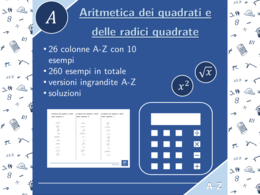 Aritmetica dei quadrati e delle radici quadrate | matematica | 26 colonne