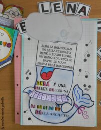 Lettera B di Balena BeBa e dado sillabico