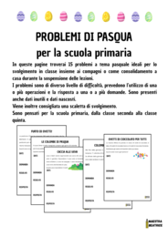 PROBLEMI DI PASQUA PER LA SCUOLA PRIMARIA