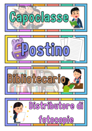 Scuola Primaria -Il cartellone degli incarichi